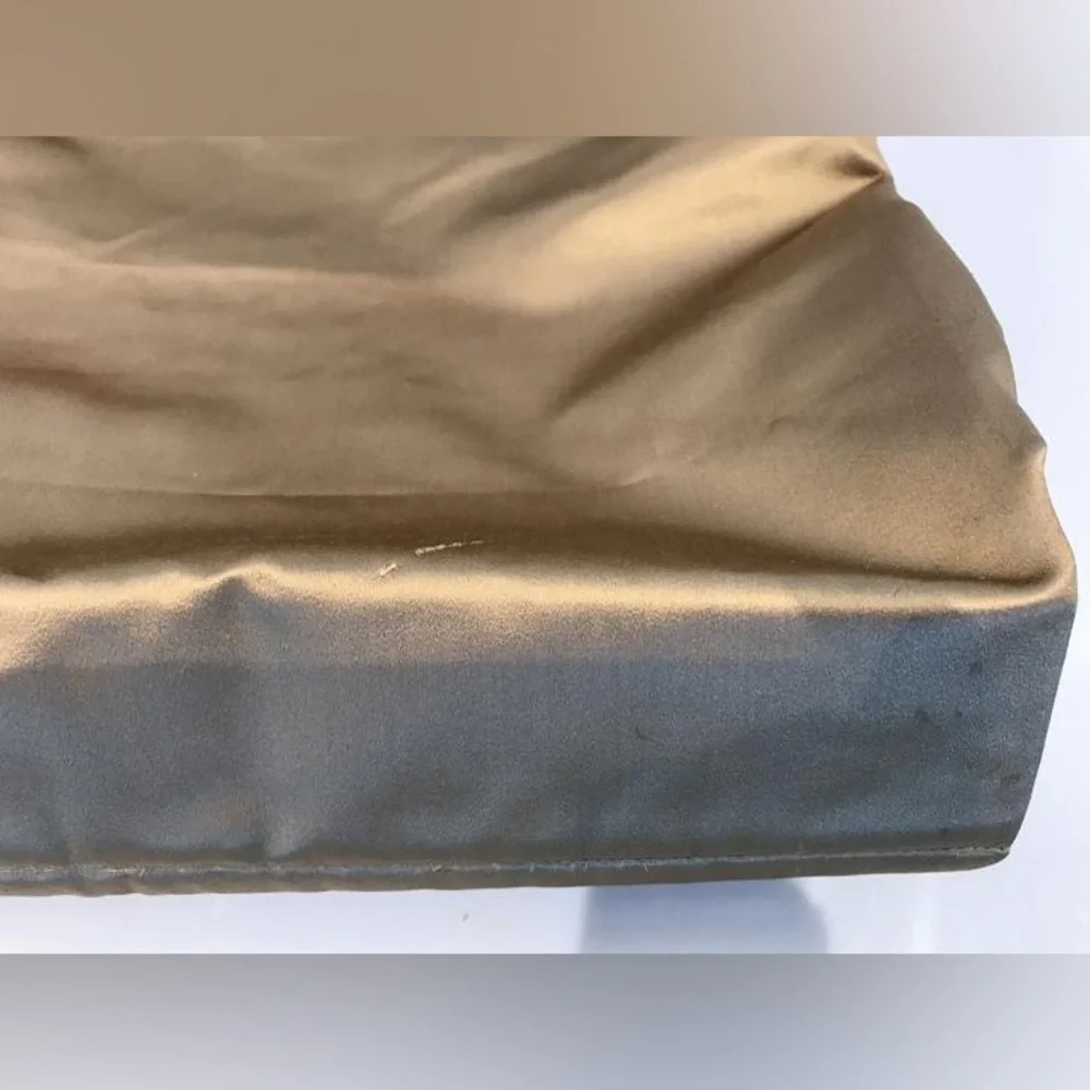 Prada Raso Satin Gold Shoulder/Tote Bag Chain Link Vintage Y2K Baddie - Picture 8 of 9